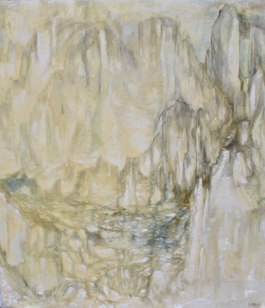 "Mountains" Huile sur bois, 167 x 146 x 5cm