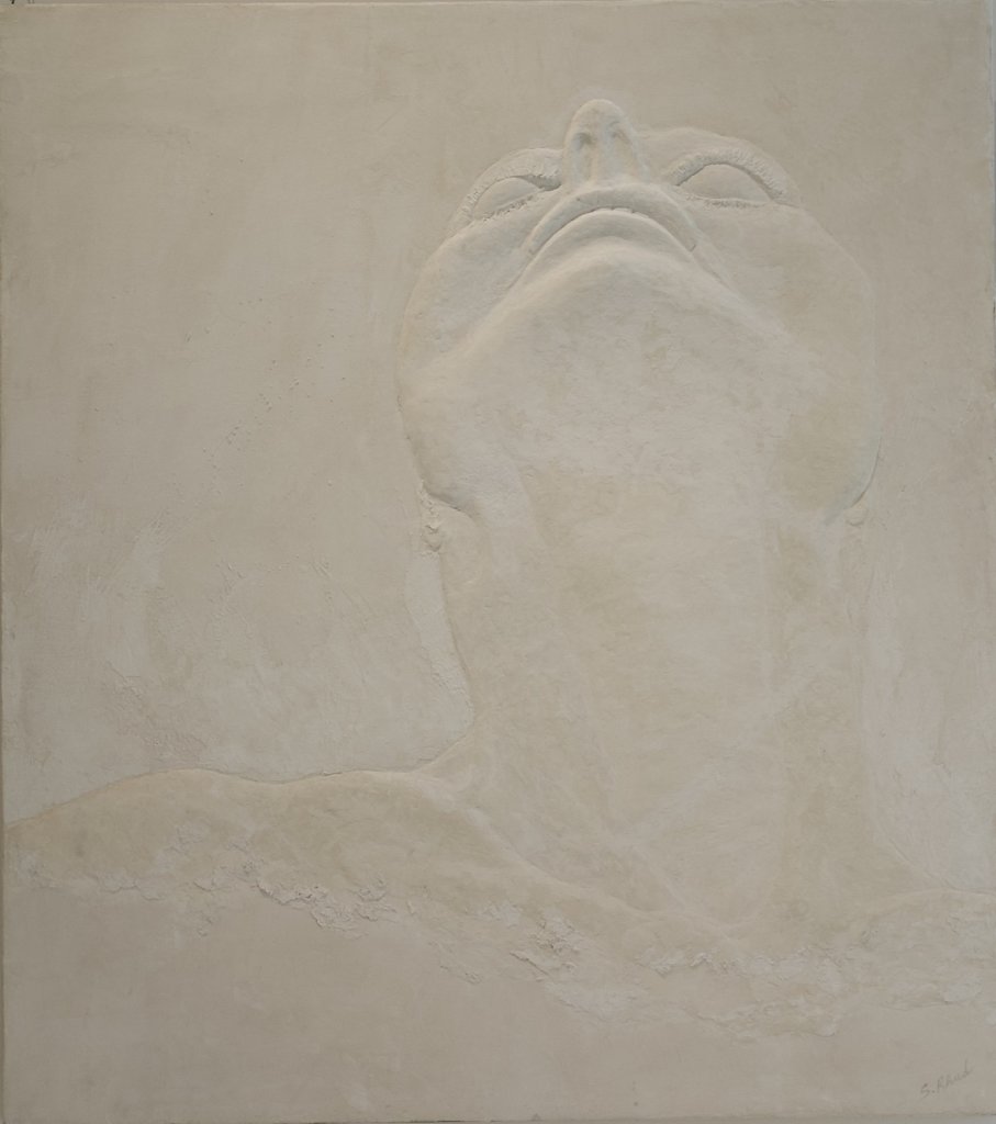 "Eléa", bas-relief sculpté sur châssis en bois,167 x 147 cm 